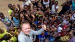 Selfie together with children at the kinder garden. Photo Roy Kenneth Olsen