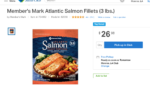 Member's Mark salmon Sam's Club