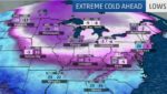 The latest map from weather.com shows much of the country is already confronting Arctic temperatures this week.