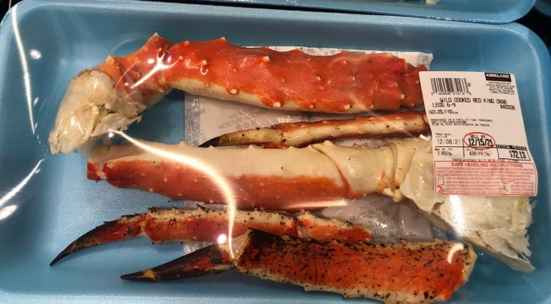 60% legs Russian Chatka King Crab in natural brine - 220ml net /185g net  drained